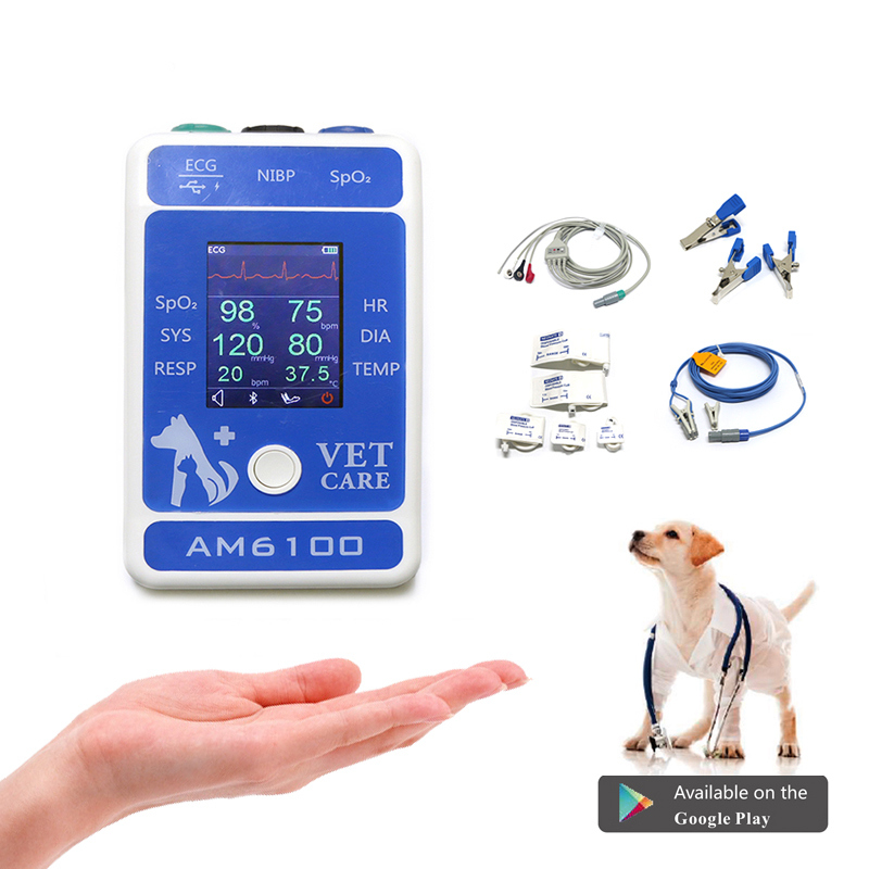 Medical Device Veterinary Patient Monitor With BLE 5.0  Pet Health Data Transfer Via Bluetooth